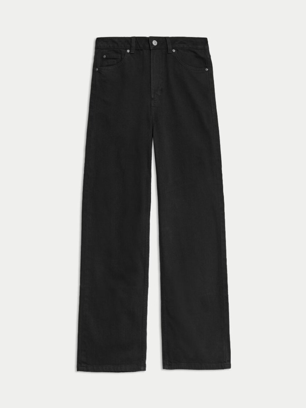 Marks & Spencer Black Wide Leg Jeans US Size 16S/ UK Size 20S